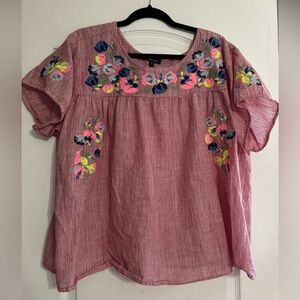 Bright floral detailed boutique top